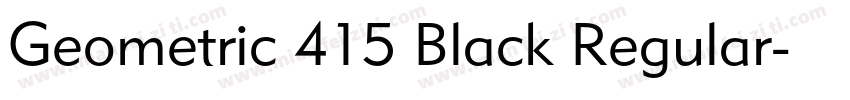 Geometric 415 Black Regular字体转换